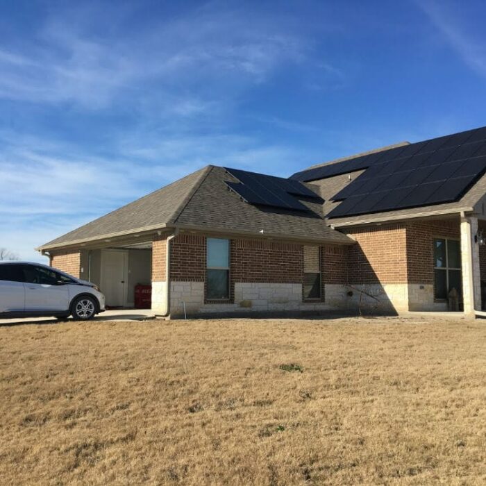 solar panels on home roof