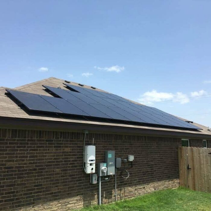 solar panels on home roof