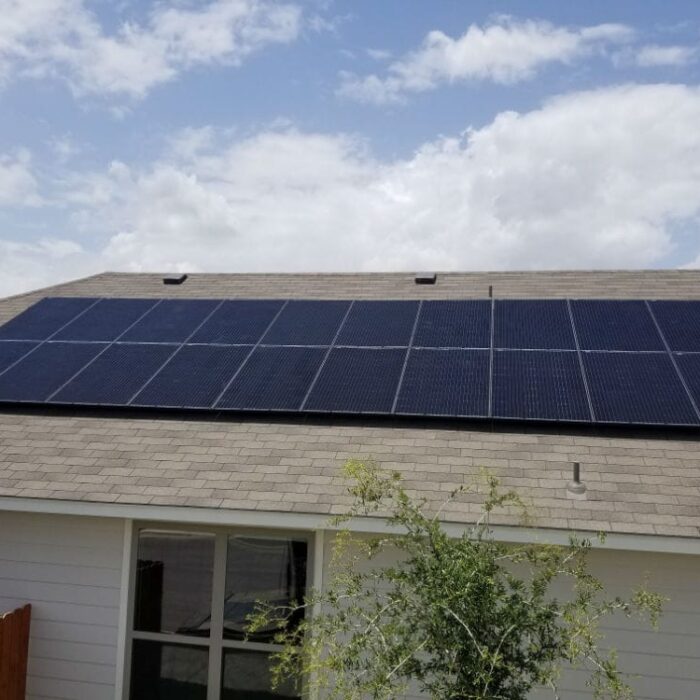 solar panels on home roof