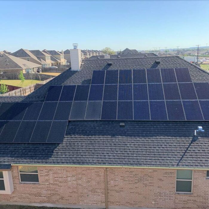 solar panels on home roof