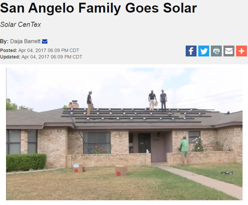 solar panels on home roof