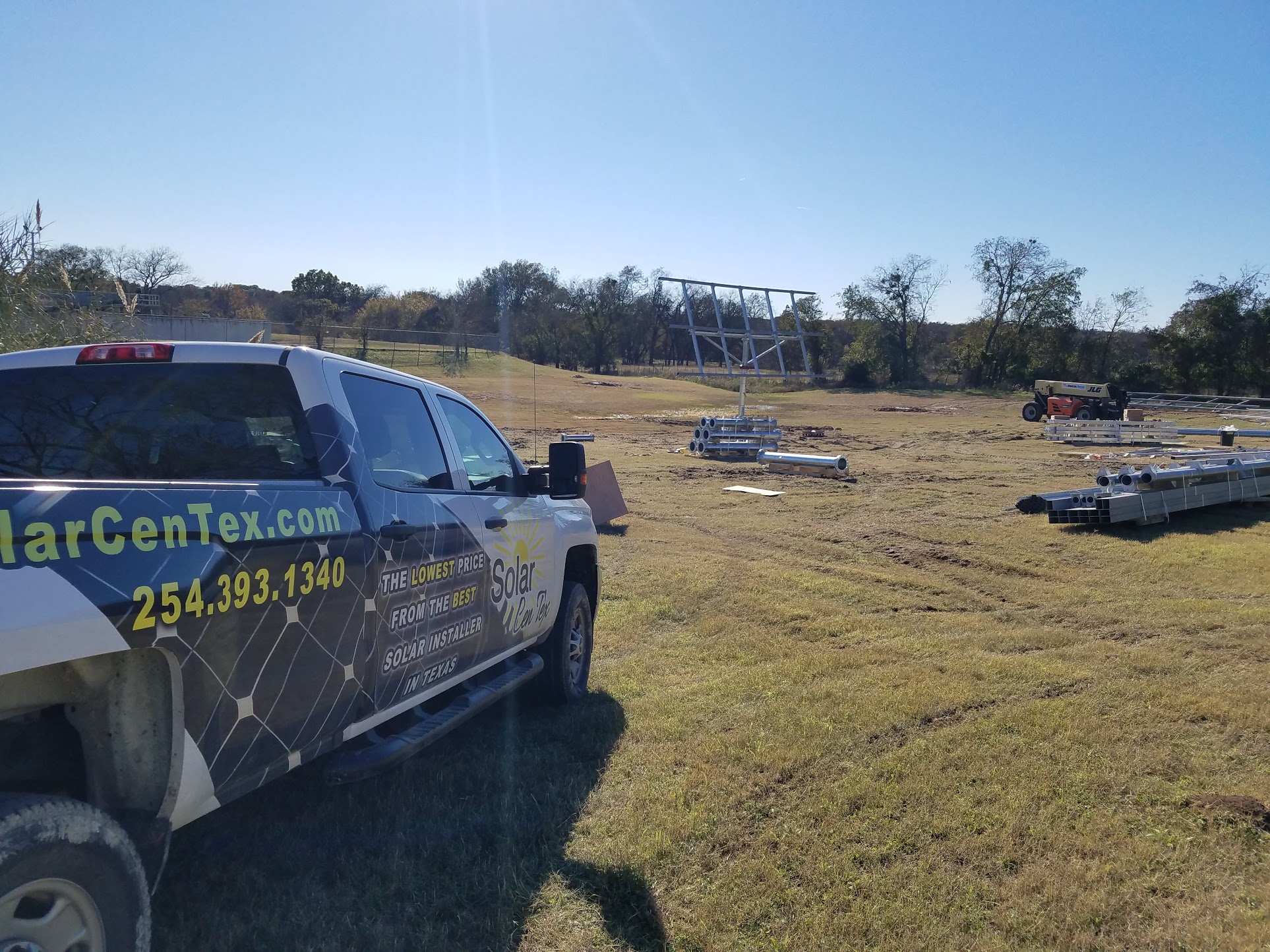 solar centex truck on site